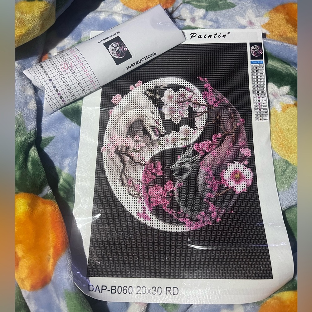 Ying and yang diamond art